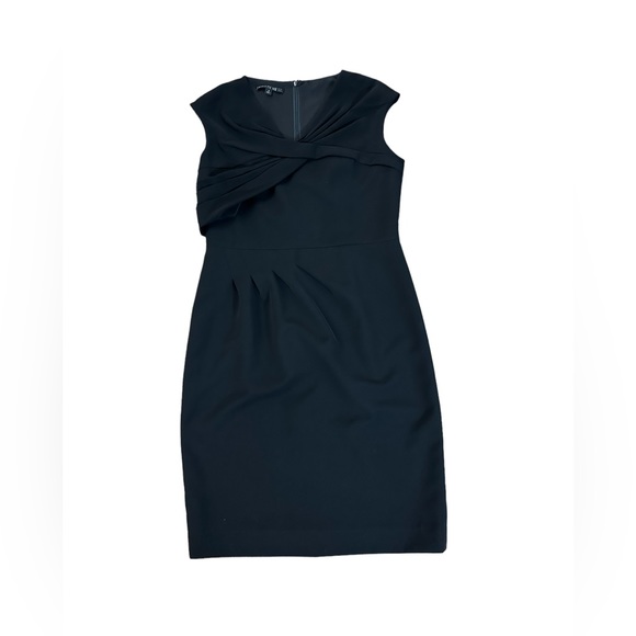 LAFAYETTE 148 NY Black Silk Tech Neely Sheath Dress - Picture 1 of 9